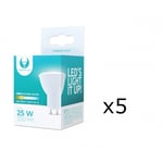 LED-lampe GU10 3W 230V 3000K, 5-pakning, Varm hvit