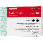 Axilur vet. tablett mot rundmask och bandmask hos hund och katt 250 mg 20 st