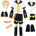 Rin Cosplay Len Cosplay Kostym Miku Cosplay Klänning Uniform Halloween Fest Uniform Full Set XL