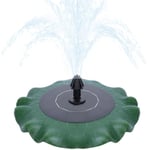 Fontaine Solaire 1.4W Pompe Bassin avec 4 Buses Différentes Batterie Intégrée Pompe à Eau Fontaine de Jardin Décoration de Jardin - Lotus Naizy