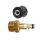 Bamyli M22 Quick Connect Adapter, High Pressure Washer Adapter,Pressure Washer Hose Connector with Brass Washer Gun Hose Pipe Convert Tool for Karcher K2-K7