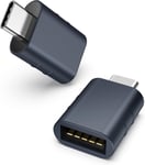 Adaptateur USB C vers USB Pack de 2 Adaptateur USB C mâle vers USB3 Femelle Compatible avec MacBook Pro 2021 iMac iPad Mini 6/Pro MacBook Air 2022 et Autres appareils Thunderbolt 4/3 Minuit.[G79]