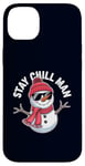 Coque pour iPhone 14 Plus Stay Chill, Man Cool Winter Snowman, Noël