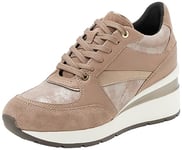 Geox Femme D Zosma A Basket, DK Taupe, 37 EU