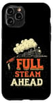 iPhone 11 Pro Cool Railroad with Full Steam Ahead Saying Costume Case