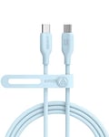 Anker 543 USB C to USB C Cable (240W 6ft), USB 2.0 Bio-Based Charging Cable for MacBook Pro 2020, iPad Pro 2020, iPad Air 4, Samsung Galaxy S21, and More (Misty Blue)