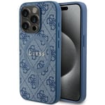 Guess tapauksessa iPhone 14 Pro Max 6,7 GUHMP14XG4GFRB sininen HC MAGSAFE PU 4G RING CLASSIC LOGO