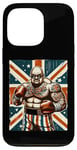 Coque pour iPhone 13 Pro Boxe Britannique Union Jack Drapeau Boxeur