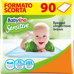 Babylino Sensitive, Alèse Jetable pour Bébé 60x90 cm, Protection Table et Matelas à Langer Bébé, Traverses lit avec Absorption supplémentaire, 90 unités