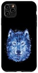 Coque pour iPhone 11 Pro Max Polygon Wolf peinture à l'eau prédateurs animal tête loup