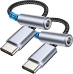 Adaptateur De Prise De Casque Usb C À 3,5Mm, Adaptateur Jack Usb Type C Audio Avec Dac, Écouteurs Audio Numérique Type C Vers Audio Compatible Avec Galaxy S21 S21 S20+, Macbook Pro, Huawei