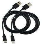 2X USB Type C Data Cable for Motorola Moto E30