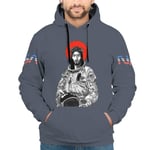 Ouniaodao Men NASA Astronaut Hoodie Retro - Funny God Workout Training Jacket white xl