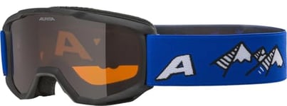 ALPINA PINEY Lunettes de ski anti-buée, extrêmement robustes et incassables, avec protection UV 100% pour enfants, noir-olive mat, taille unique