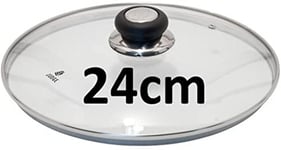 Judge Vista JJL7 Spare Saucepan Lid, Universal Size Replacement Glass Lid for any 24cm Pan, Oven Safe, Dishwasher Safe 25 Year Guarantee