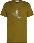 Icebreaker Men's Merino 150 Tech Lite Short Sleeve T-Shirt Skiing YetiPaddle Algae, XL