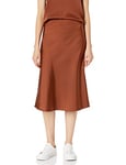 The Drop Women's Maya Silky Slip Skirt, Tortoise Shell, XXS