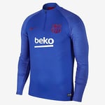 NIKE Men FCB Nk Dry Strk Dril Sweatshirt - Lyon Blue/Noble Red, Large