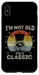 Coque pour iPhone XS Max Tourne-disque rétro vintage I'm Not Old I'm Classic Meme Funny