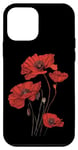 Coque pour iPhone 12 mini Fleur de coquelicot botanique vintage