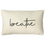 'Shearling Breathe' Slogan Fleece Cushion