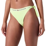 Tommy Hilfiger Bas de Bikini à Nouer sur Le Côté Femme Side Tie Cheeky Bikini Sport, Vert (Faded Lime), S