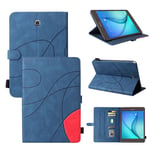 Coque Pour Tablet Samsung Galaxy Tab A Sm-T350 (8,0 Pouces),Etui Pour Tablet Samsung Galaxy Tab A 8.0 Sm-T350 Pu Housse Flip Coque Avec Built Stand Et Magnétique Fermeture Bande,Bleu