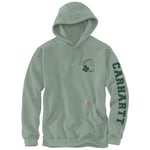 Carhartt shamrock hooded sweatshirt, Herr, Jade heather, S