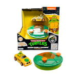 Tortues Ninja Adolescentes : Mutant Mayhem Classic Michelangelo : TMNT Micro Shell Racer, âge 3 Ans Cadeaux et Jouets, 3"