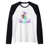 Spooky Halloween Witch Baby Bump for Pregnant Woman Raglan Baseball Tee