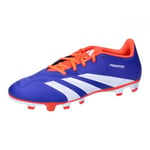 adidas Predator Club Football Boots Flexible Ground, Lucid Blue/Cloud White/Solar red, 4 UK