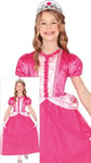 FIESTAS GUIRCA Déguisement de Jolie Princesse Rose pour Filles - Robe de Princesse Rose - Costume pour Enfants de Reine de Conte de Fées - Filles Âge 7-9 Ans