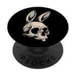 Bunny Skull Cross Bone Crossbones Jolly Roger Bad Rabbit PopSockets Adhesive PopGrip