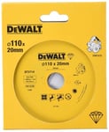 DEWALT - DT3714-QZ - Disque pour Scie à Carrelage Portative DWC410 - Applications Générales à Sec ou en Contact avec de l'Eau - Lame Tranchante 110x20mm - Découpe Tuiles et Carreaux Céramiques