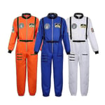 Astronaut Costume Space Suit For Adult Cosplay Costumes Zipper Halloween Costume Couple Flight Jumpsuit Plus Size Uniform -a Blue for Women Blue for Women XS