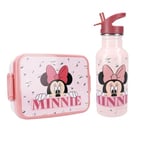 My sweety pop – Ensemble repas - Boîte à goûter + Gourde - Lunch box – Hydratation - Minnie Mouse - Pour enfant - Crèche - Maternelle - Ecole - Vacances - Repas - Pour Fille - Rose - Idée Cadeau