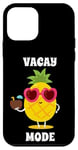 Coque pour iPhone 12 mini Mode Vacay - Ananas amusant avec lunettes de soleil en noix de coco