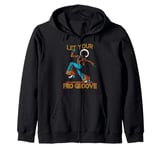 Let Your Fro Groove Retro 70s Music Afro Disco Funky Zip Hoodie