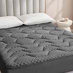 EHEYCIGA Memory Foam Mattress Topper Double Bed, Gel Mattress Pad with Extra