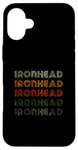 Coque pour iPhone 16 Plus Love Heart Ironhead Tee Grunge Vintage Style Ironhead Noir