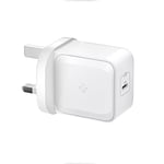 Spigen 30W PD USB C Charger Power Delivery GaN Fast Wall Charger Plug for iPhone 15 14 13 12 Series Google Pixel Fold 7 Pro Samsung Galaxy S23 S22 Ultra Plus iPad Pro Mini Air Macbook Steam Deck