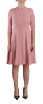 Robe DOLCE & GABBANA A-Ligne En Viscose Rose À Manches 3/4 IT44/US10/L 1900 $