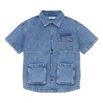 EnFant Kortärmad Jeansskjorta Light Denim Blue | Blå | 134 cm