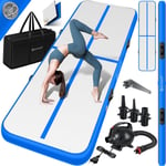 KESSER® Tapis de gymnastique Gonflable Airtrack Tapis de fitness Tapis de gymnastique 3/4/5/6m Sac de transport & pompe à air électrique inclus Tapis