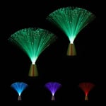 Lumière à fibre optique, lot de 2, couleur changeante, led style rétro, lampe d'ambiance, faisceaux, 33, cm, multicolore