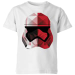 T-Shirt Enfant Casque Stormtrooper Effet Cubiste - Star Wars - Blanc - 5-6 ans