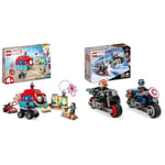 LEGO 10791 Marvel Le QG Mobile de l’Équipe Spidey, Jouet Enfants 4 Ans Super Heroes 76260 Black Widow & Captain America Motore 76260