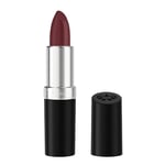 Rimmel Lasting Finish Lipstick 380 Oreiller prune finition satinée crémeuse, tenue longue durée 8 heures, formule confortable, pigment riche