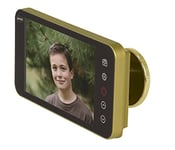 Amig - Digital Door Viewer with 4 Inch LCD Display DWR 4.0 HD | Use Video Camera Spy and Doorbell | 1GB Memory | Gold Colour