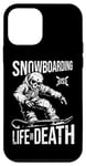 Coque pour iPhone 12 mini Snowboard Squelette Hiver Alpin Planche À Neige Snowboarder